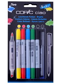 Набор маркеров Copic Ciao яркие цвета, 5 цветов + мультилинер 0.3 мм