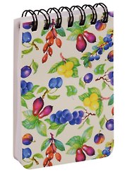 Блокнот А7 80 листов клетка "Watercolor fruits" на спирали