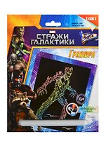 LORI Грд-063 Гравюра Стражи галактики Marvel бол. с эф. голографик Грут (набор для творч.) (6+)