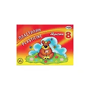 Пластилин  "Мультики" Гамма, 8 цветов