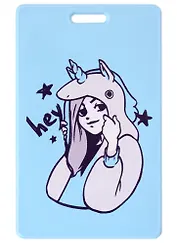 Чехол для карточек Аниме Комиксы Девушка-единорог