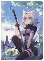 Записная книжка А6 32л кл. "Аниме. Девушка волшебница (цветная)", тонир. внутр. блок, сшивка