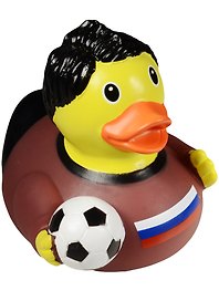 Игрушка для ванной, уточка резиновая FUNNY DUCKS "Уточка российский футболист" (1916)