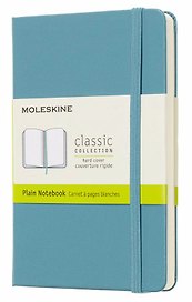 Блокнот, Moleskine, Молескин Classic Pocket 90*140мм 192стр. нелинованный твердая обложка голубой