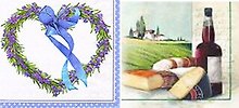 Наб. салф. для декупажа Лавандовое сердце/Вино и сыр (3640/035000) (2шт)
