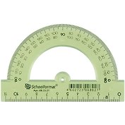 Транспортир 12см 180гр, ассорти