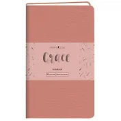 Записная книжка А6- 80л кл. "Grace. Розовый перламутр", иск.кожа,интегр.обл., скругл.углы, ляссе