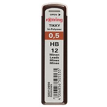 Грифели 0,5мм 12шт "Rotring Tikky" HB, Rotring