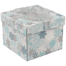 Коробка подарочная "Морозный узор" 12*12*9cм, картон