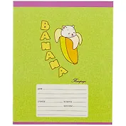 Тетрадь в клетку Listoff, "Котики гурманы", 12 листов, в ассортименте