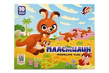 Пластилин «ZOO», 30 цветов, 450 г, со стеком, Луч