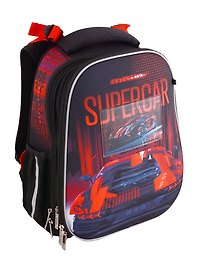 Ранец «Supercar. Ergonomic classic», 2 отделения, 2 кармана с расширением, 37×29×17 см, ЭВА, Hatber