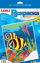 Раскраска по номерам акварелью Рн-003 Коралловый риф (6+) (набор для творчества) (коробка)