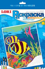 Раскраска по номерам акварелью Рн-003 Коралловый риф (6+) (набор для творчества) (коробка)