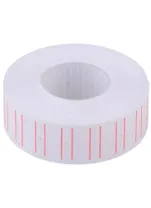 Лента для этикет-пистолета 21*12мм 1000шт/рул., белая с красн.полосой