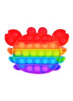 Поп ит. Игрушка-антистресс с пузырьками Радужный краб (Pop-It) (15,7х11,5см) (JSC8130)