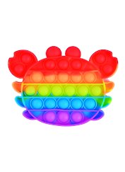 Поп ит. Игрушка-антистресс с пузырьками Радужный краб (Pop-It) (15,7х11,5см) (JSC8130)