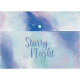 Папка-конверт А4 на кнопке "Starry night", с блестками