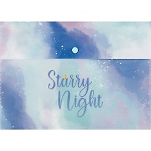 Папка -конверт «Starry night» А4 на кнопке, с сыпучими блестками