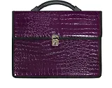 Портфель деловой "Колпино" 260*350, Анаконда фиолет. лак, 2 отделения, мет.замок, Канцбург