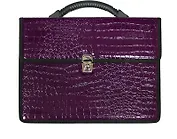 Портфель деловой "Колпино" 260*350, Анаконда фиолет. лак, 2 отделения, мет.замок, Канцбург