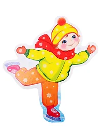 Плакат вырубной А4 "Мальчик на коньках"
