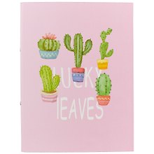 Папка на 2 кольцах «Lucky leaves», А4, ламинированный картон, в инд. уп., в ассортименте