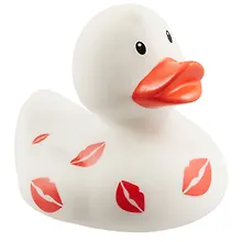 Игрушка для ванной, уточка резиновая FUNNY DUCKS "Уточка белая в поцелуях" (1995)
