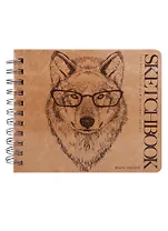 Скетчбук 180*155 120л "BV" крафт бумага 70г/м2, спираль, ассорти, Bruno Visconti