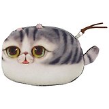 Кошелек Кот лежащий 12*5см (флис)