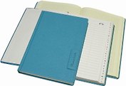 Алфавитная книга А5, 104 листа, бирюзовая, кожзам