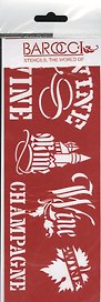 Трафарет универсальный Винная карта 1 (ТУ-43) (8,5х23)