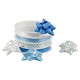 Набор для упаковки "Синий микс" 4 ленты (3м), 4 банта