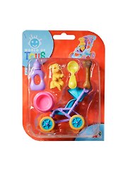 Simba World of Toys "Домашние животные" + коляска акс. 10см 4376812
