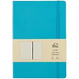 Книга для записей В5 96л кл. "Joy Book. Летнее небо" иск.кожа, тв.переплет, ляссе, резинка, инд.уп.