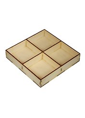 Коробочка для мелочей (2150430) (16х16х3см) (игрушка из дерева) (упаковка)