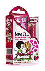 Набор Love is Бальзам для губ Вишня-малина+карамель (ПВХ бокс) (12х6,5) (Гк-134/13)