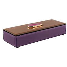 Сувенир, Феникс Презент, Шкатулка, Розовый агат 24,5*9,5*4,5см