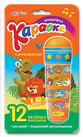 Караоке с мультяшками: электронная музыкальная игрушка микрофон