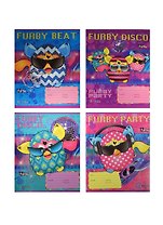 Тетрадь 18л лин. "Furby. Вечеринка" мел.картон, выб.лак, ассорти, Unnika