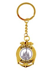 Брелок-якорь Москва с фигурной вставкой 12,5см (127G18K-8-18S)