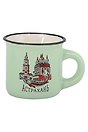 Кружка маленькая зеленая Астрахань (фарфор) (065-9-82)