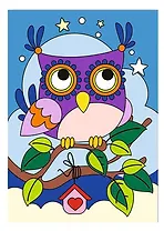 Набор для творчества LORI Картина по номерам для малышей Совушка