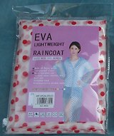 Дождевик взрослый EVA, горох, цвет красный