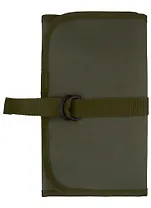 Пенал-скрутка 48х26см в разворот,  для карандашей и кистей, на 22 предмета, ткань, регулируемая застежка., оливковый.