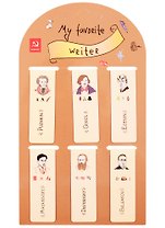 Магнитные закладки "Писатели. My favorite writer", 6 штук