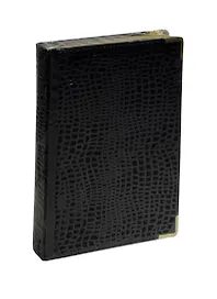 Ежедневник недат. А5 192л "Prestige. Iguana" черный, иск.кожа, мет.уголки, поролон, тон.бумага, золот.торец, справ.мат-лы, ляссе, Listoff