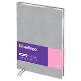 Ежедневник недат. А5 136л "Metallic" иск.кожа, сер. срез, серебряный металлик