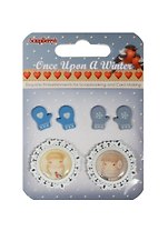 Набор металлических украшений с эпоксидками Однажды Зимой 5 (SCB3409100) (упаковка)