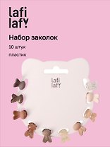 Набор заколок-крабиков mini Кролики матовые (кофейные оттенки) (10 штук) (1,5 см), Lafilaf